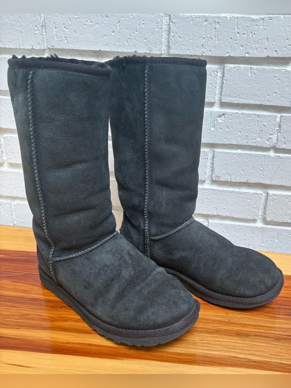 UGG Classic Tall Boots 5815, Black, Size 6